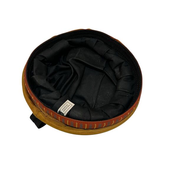 REI Adventure Dog Collapsible Fold Down Handle Gold Dog Water Food Bowl Nylon - Picture 1 of 9